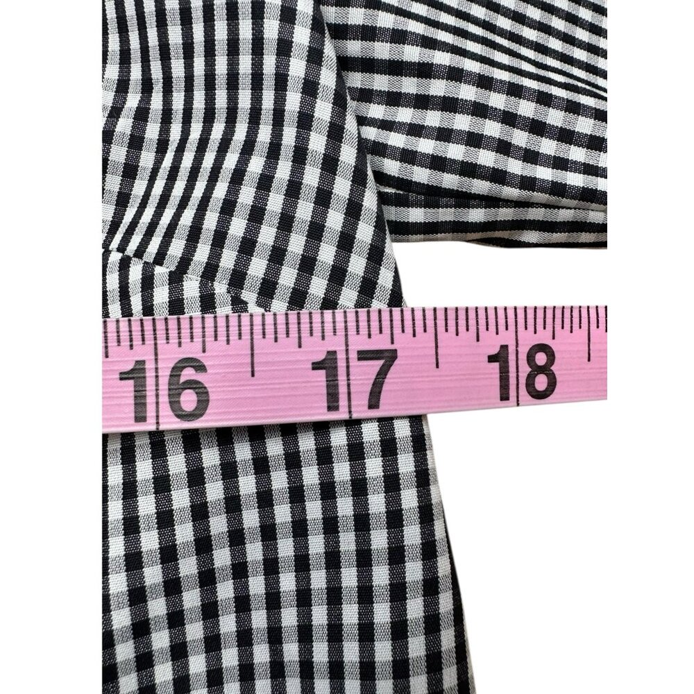 J. Crew Black Gingham Check Button-Down Size 4 H0444 - Picture 7 of 11